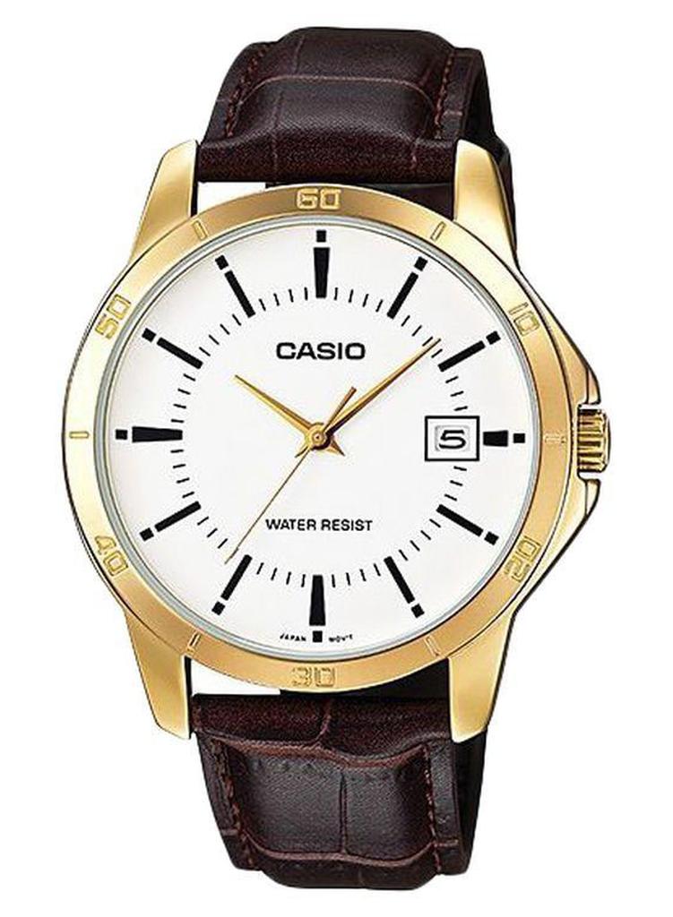 CASIO Men's Water Resistant Analog Watch MTP-V004GL-7AUDF - 42 mm - Brown - Image 1
