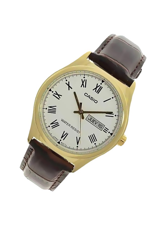 CASIO Men's Water Resistant Analog Watch MTP-V006GL-7BUDF - 38 mm - Brown - Image 3