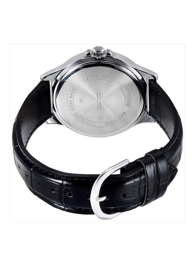 كاسيو ساعة يد بعقارب مقاومة للماء طراز MTP-V300L-1AUDF - 42 مم - أسود للرجال - Image 2