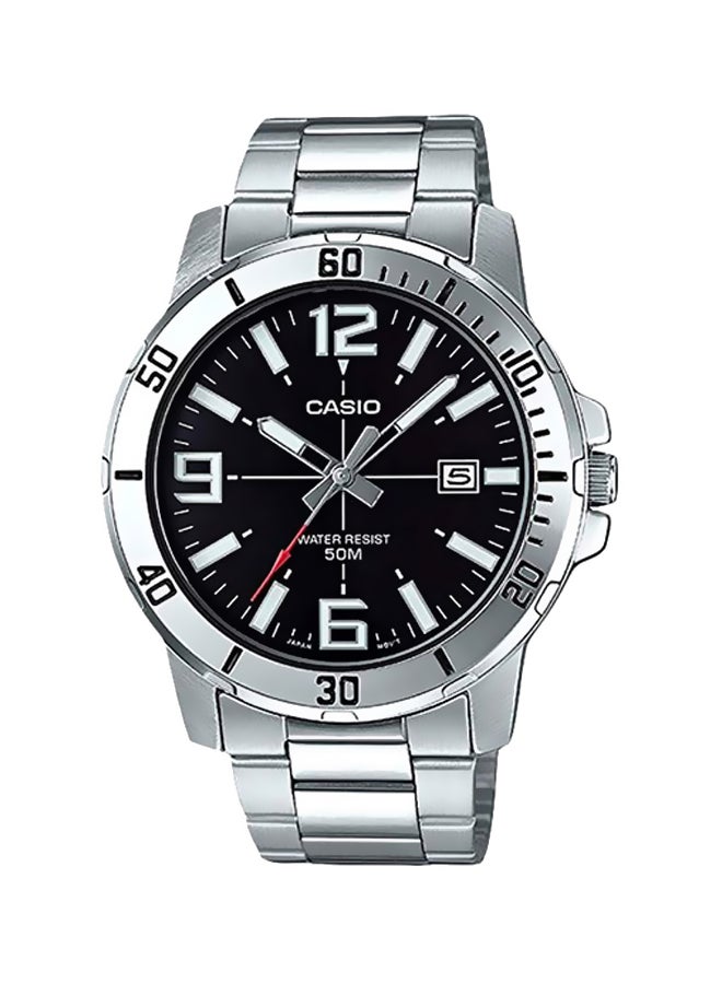 CASIO Men's Water Resistant Analog Watch MTP-VD01D-1BVUDF - 45 mm - Silver - Image 1