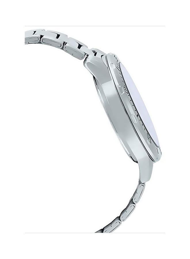 كاسيو ساعة يد بعقارب مقاومة للماء طراز MT- 01D-1BVUDF - 45 مم - فضي للرجال - Image 4