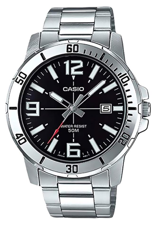 CASIO Men's Water Resistant Analog Watch MTP-VD01D-1BVUDF - 45 mm - Silver - Image 1