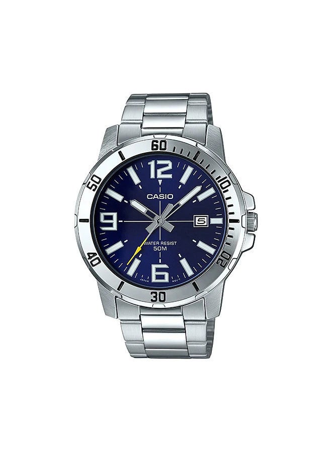 CASIO Men's Water Resistant Analog Watch MTP-VD01D-2BVUDF - 49 mm - Silver - Image 1