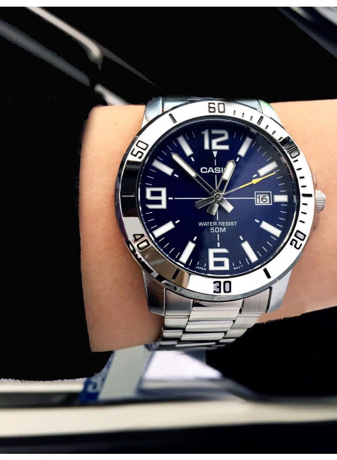 CASIO Men's Water Resistant Analog Watch MTP-VD01D-2BVUDF - 49 mm - Silver - Image 2