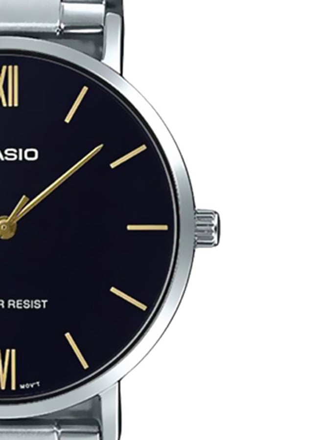 كاسيو ساعة يد بعقارب مقاومة للماء طراز MT- 01D-1B - قياس 40 مم - لون فضي للرجال - Image 5