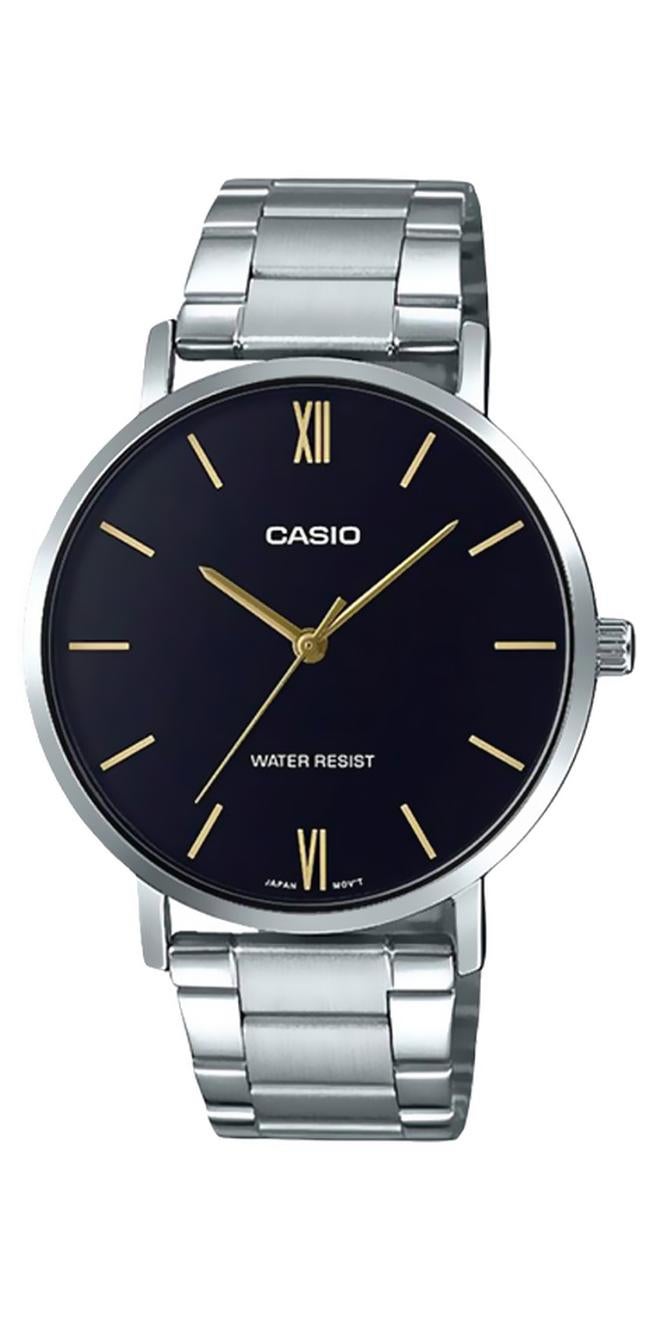 CASIO Men's Water Resistant Analog Watch MTP-VT01D-1BUDF - 40 mm - Silver - Image 1