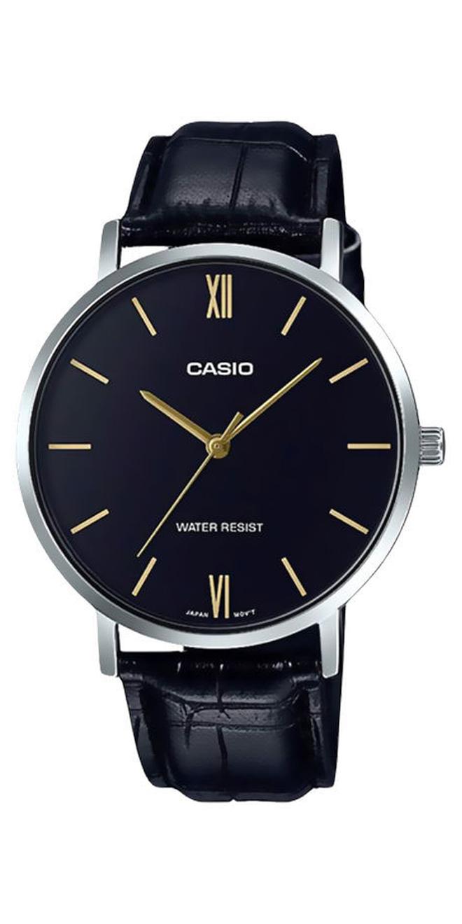 CASIO Men's Enticer Series Water Resistant Analog Watch MTP-VT01L-1BUDF - 40 mm - Black - Image 1