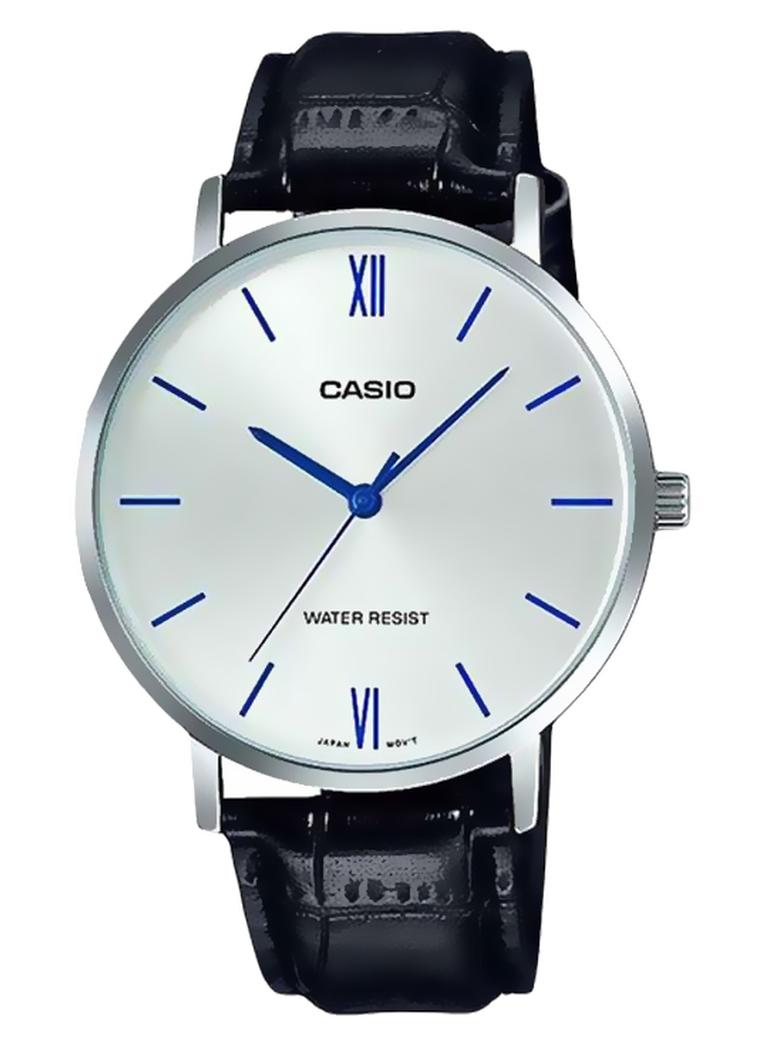 كاسيو ساعة يد إنتايسر بعقارب طراز MT- 01L-7B1UDF - 40 مم - أسود للرجال - Image 1