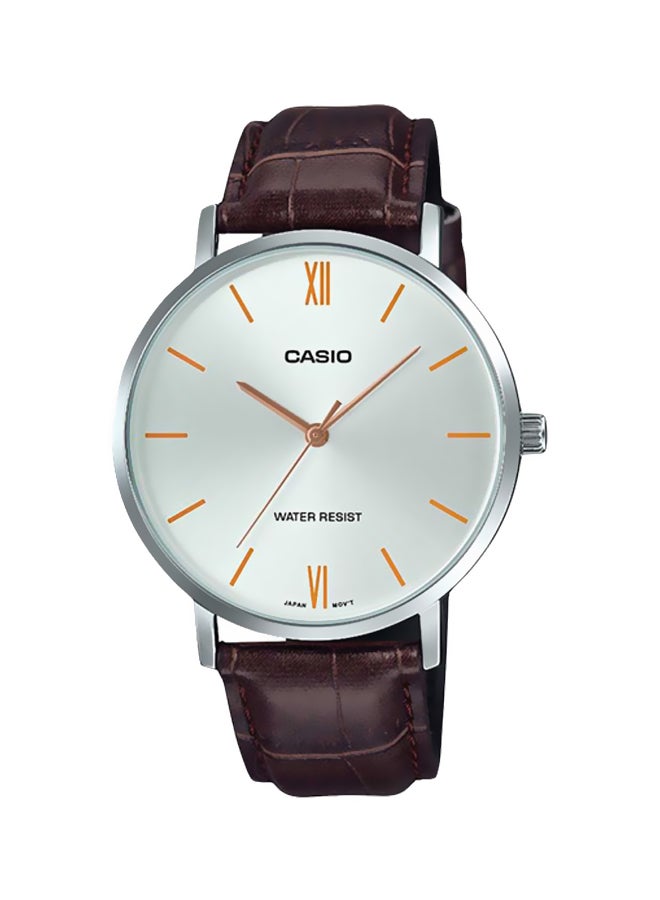 كاسيو ساعة يد بعقارب مقاومة للماء طراز MT- 01L-7B2UDF - 40 مم - بني للرجال - Image 1