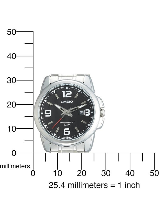 CASIO - Women's Enticer Stainless Steel Analog Watch LTP-1314D-1AVDF - 33 mm - Silver - Image 1