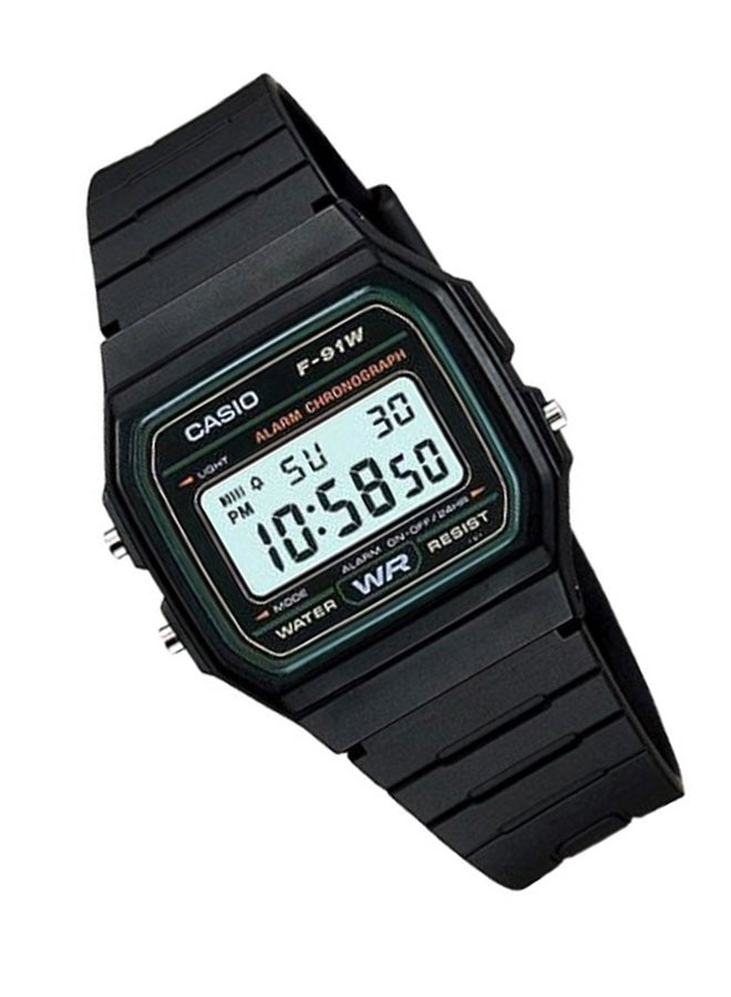 CASIO Men's Water Resistant Digital Watch F-91W-3DG - 37 mm - Black - Image 4