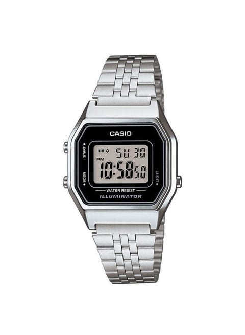 Water Resistant Digital Watch LA680WA-1DF Silver