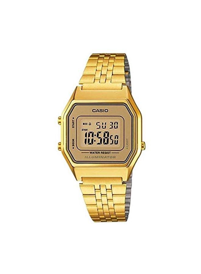 CASIO Women's Water Resistant Digital Watch LA680WGA-9DF - 29 mm - Gold - Image 1