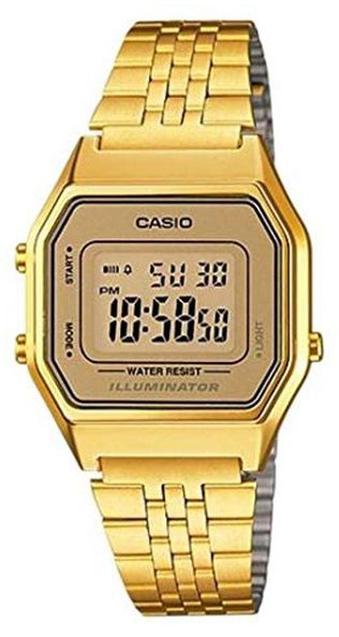CASIO Women's Water Resistant Digital Watch LA680WGA-9DF - 29 mm - Gold - Image 1
