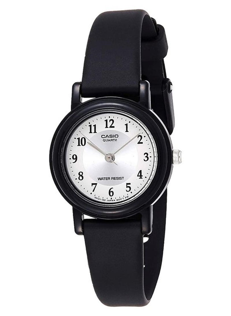 كاسيو ساعة يد بعقارب وسوار من الراتينج طراز LQ-139AMV-7B3LDF - مقاس 25 مم - لون أسود للنساء - Image 1