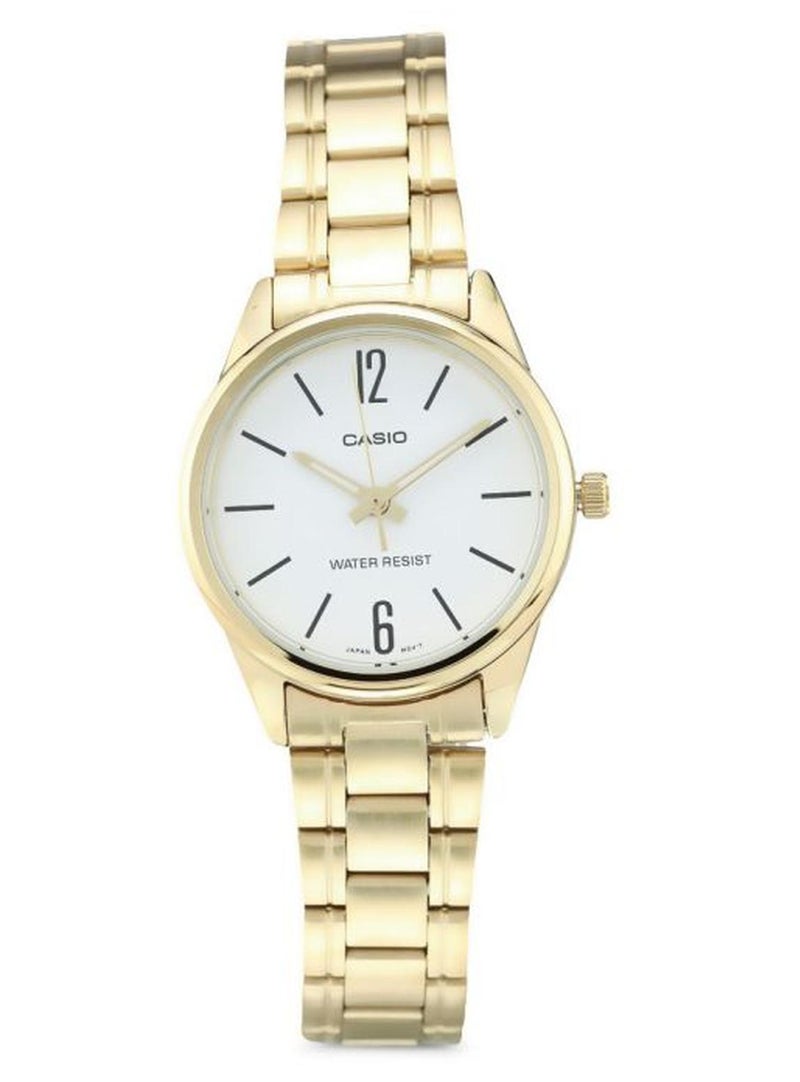 CASIO Women's Water Resistant Analog Watch  LTP-V005G-7BUDF Gold - Image 1