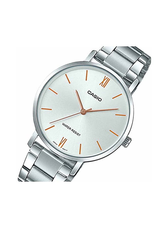 CASIO Women's Water Resistant Analog Watch LTP-VT01D-7BUDF - 34 mm - Silver - Image 2