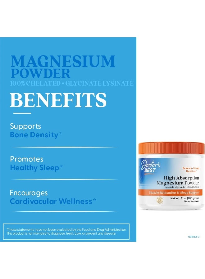 Doctor's BEST High Absorption Magnesium Powder 7.1 Oz Packaging May Vary - Image 4