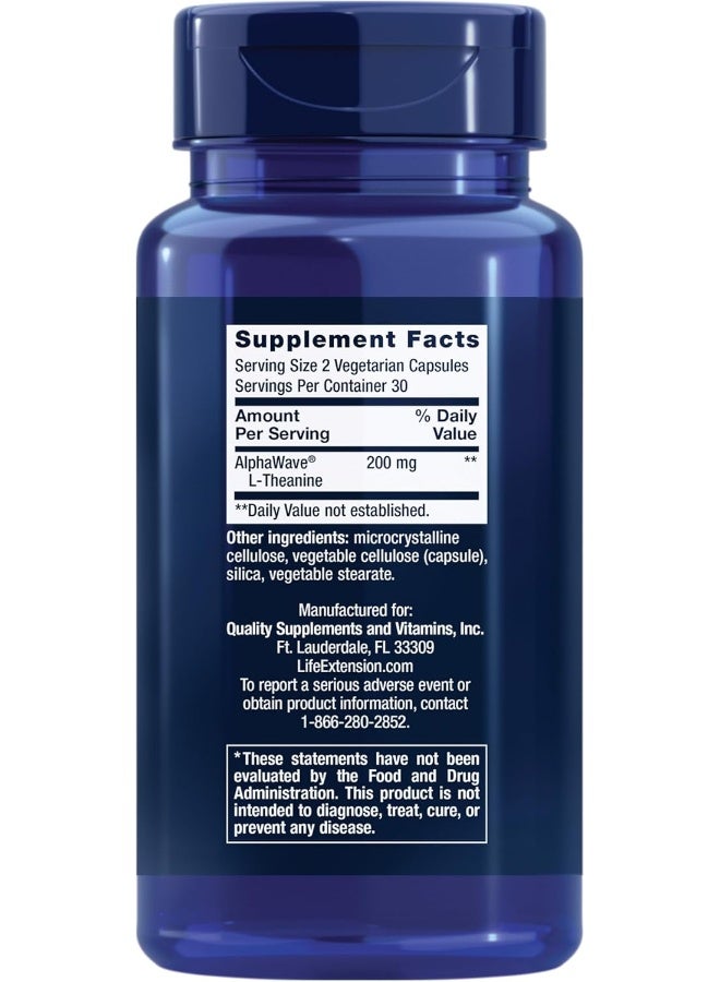 لايف إكستنشن مكمل غذائي إل-ثيانين 100 مجم - 60 كبسولة - Image 2