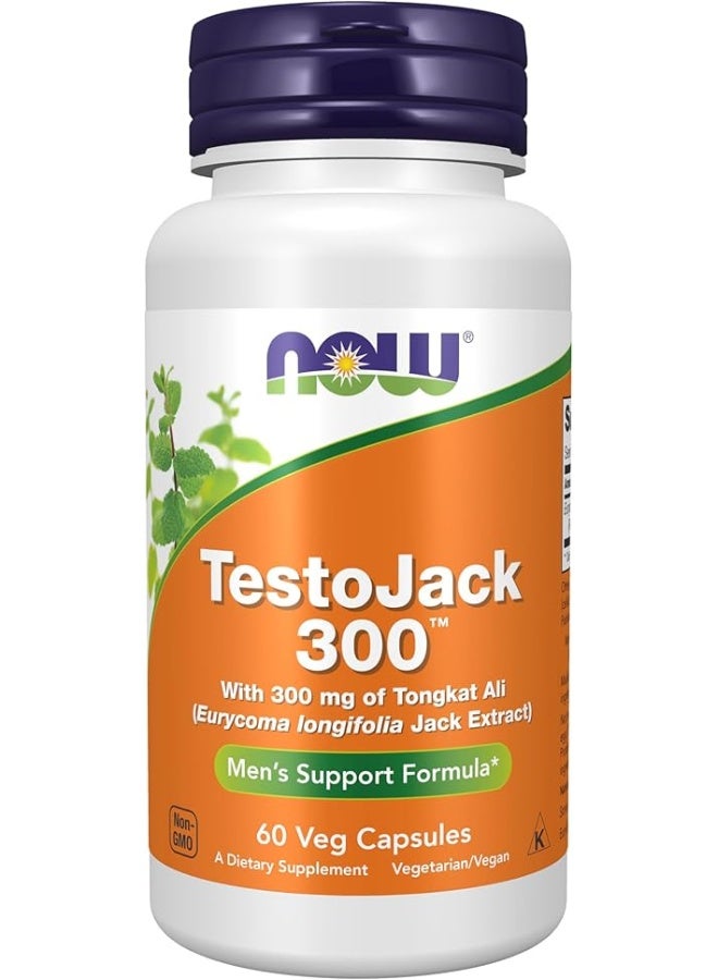 Now Foods TestoJack 300mg Dietary Supplement - 60 Veg Capsules - Image 1
