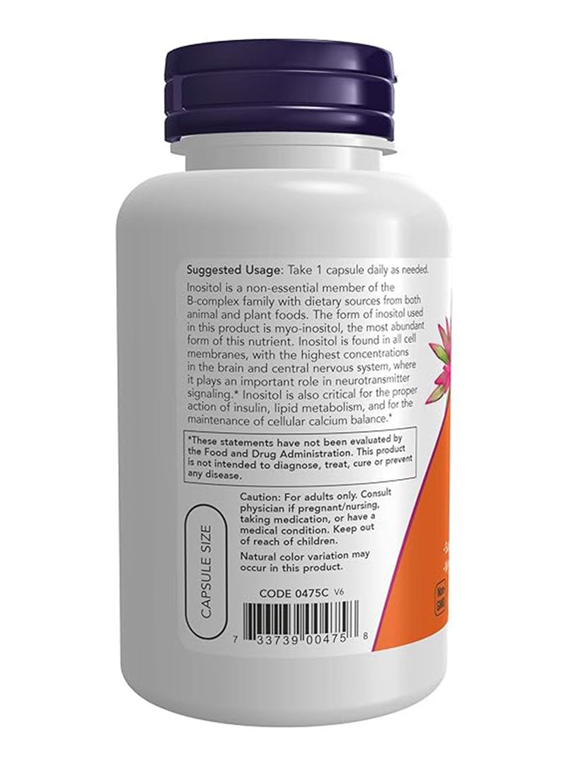 ناو فودز قطعتان من مكمل بمركب إينوسيتول 500 ملجم - 100 كبسولة نباتية - Image 3