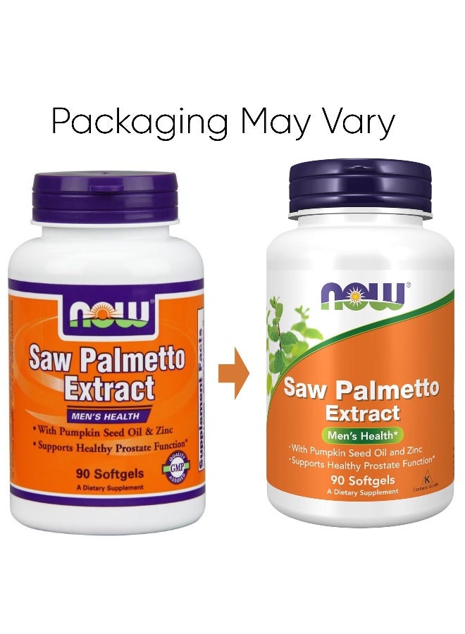 Now Foods Saw Palmetto Extract 90 Softgels Packaging May Vary - Image 2