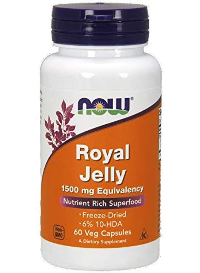 Now Foods - Royal Jelly 1500mg 60 Capsules - Image 1