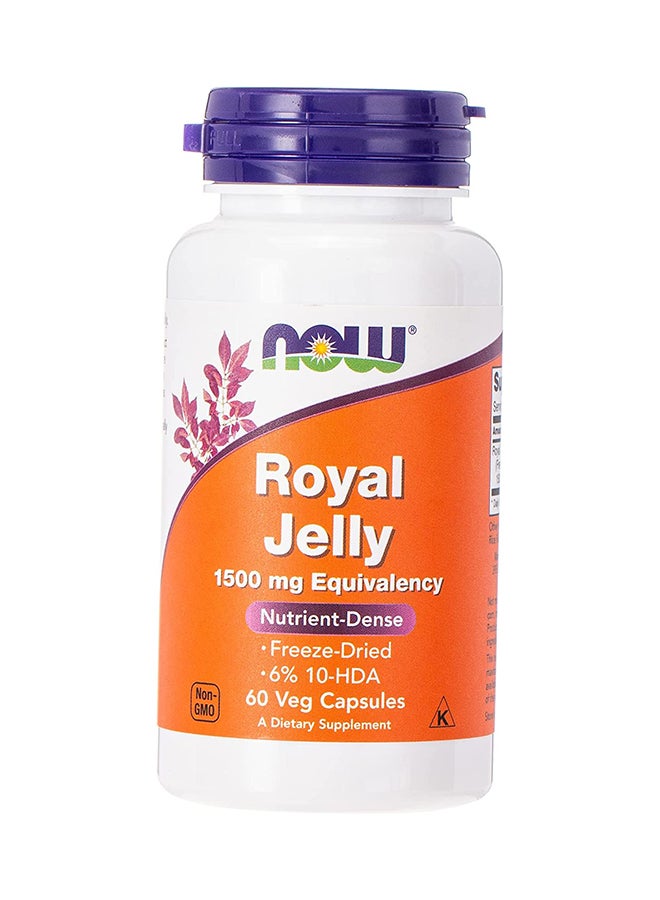 Now Foods - Royal Jelly 1500mg 60 Capsules - Image 1
