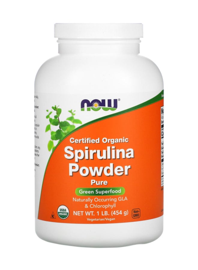 Now Foods Certified Organic, Spirulina Powder Pure, 1 Lb - Image 1