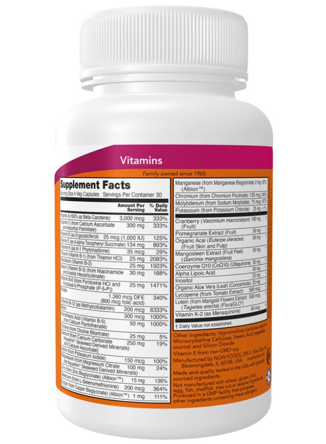 ناو فودز مكمل غذائي إيف متعدد الفيتامينات - 120 كبسولة - Image 2