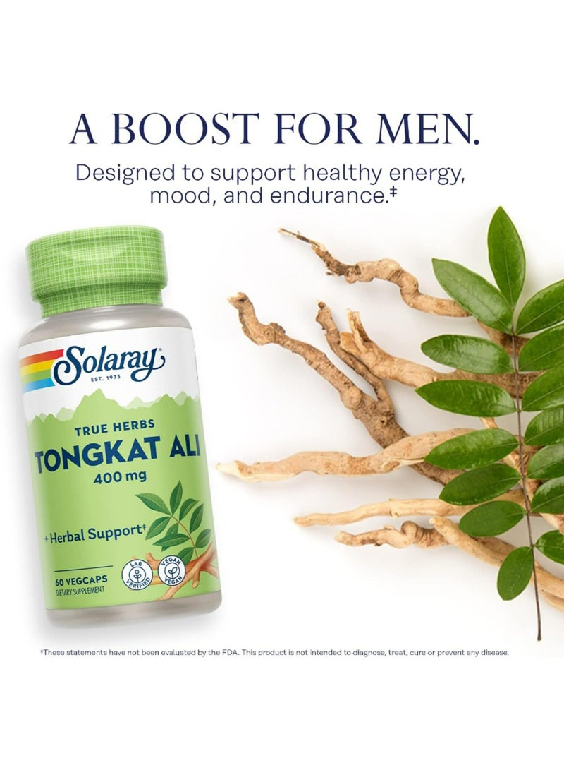 Solaray - Tongkat Ali Herbal Support 400 mg 60 Veg Caps - Image 1