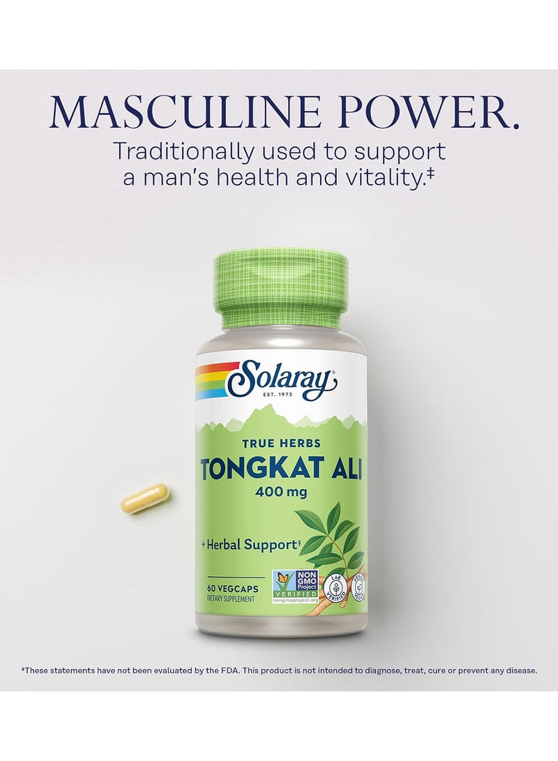 Solaray - Tongkat Ali Herbal Support 400 mg 60 Veg Caps - Image 1