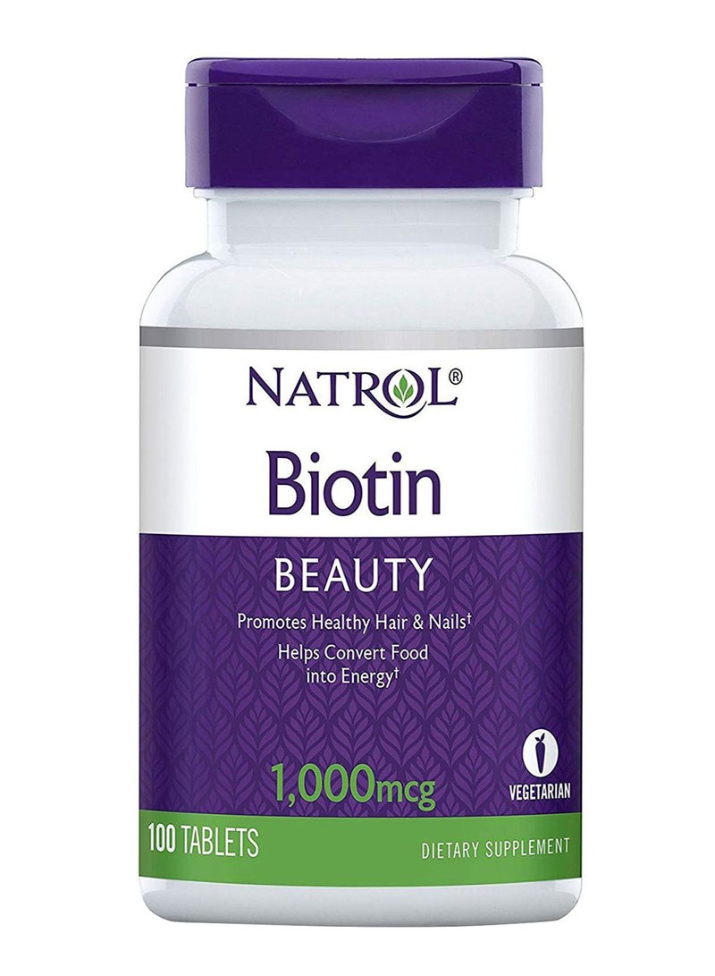 Natrol Biotin Beauty Maximum Strength - 100 Tablets - Image 1
