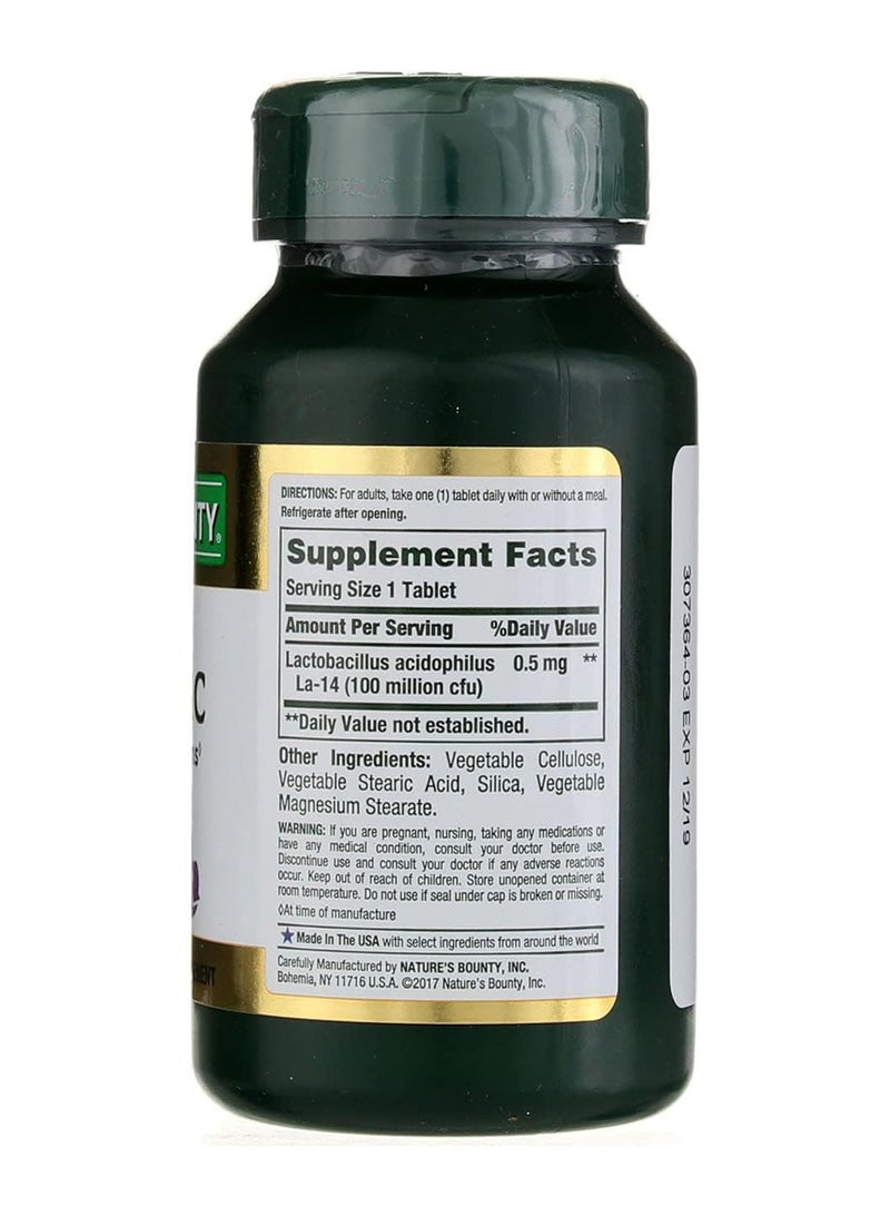 NATURE'S BOUNTY - Acidophilus Probiotic Dietary Supplement - 120 Tablets - Image 1