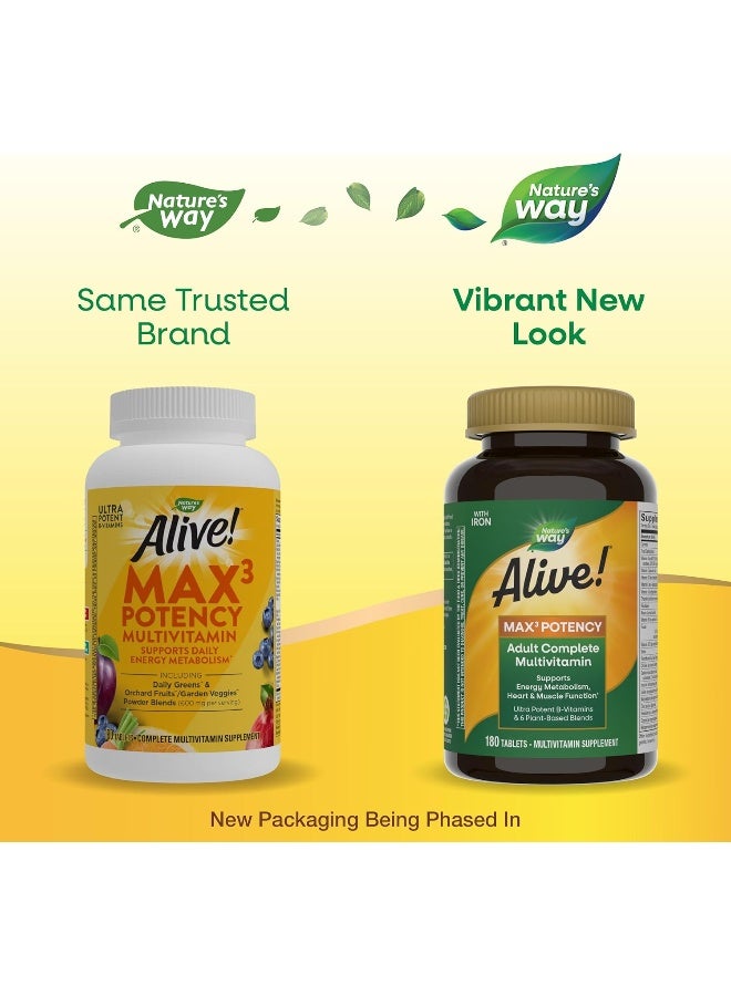 ناتشرز واي مكمل غذائي يومية ألايف ماكس 3 متعدد الفيتامينات - 180 قرص - Image 5