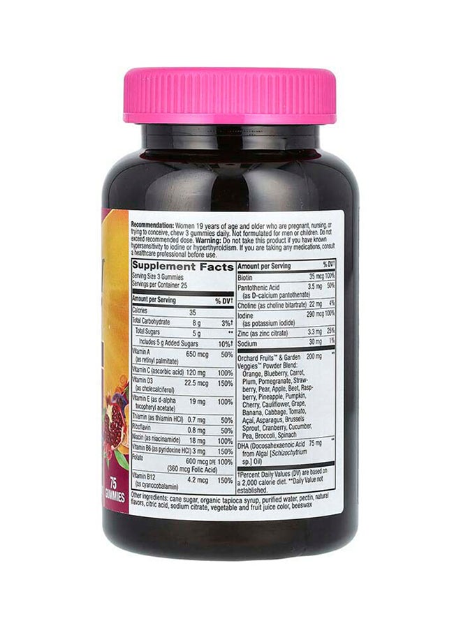 Nature's Way Nature's Way, Alive! Prenatal Premium Gummy, Strawberry & Lemon, 75 Gummies - Image 2