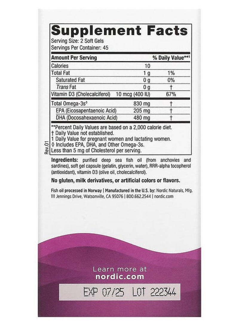 NORDIC NATURALS Prenatal Dha Dietary Supplement - 90 Soft Gels  - Image 2