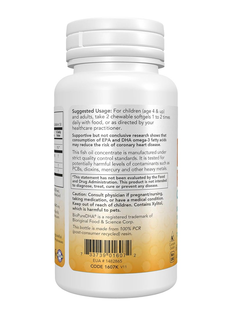 Now Foods - Dha Dietary Supplement 60 Chewable Softgels - Image 1