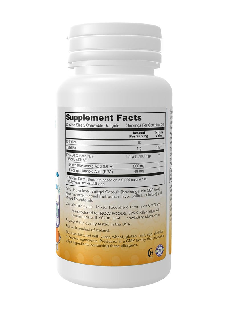 Now Foods - Dha Dietary Supplement 60 Chewable Softgels - Image 1