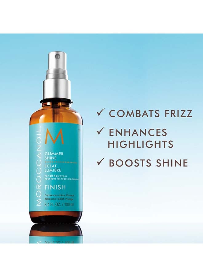 Glimmer Shine Spray, Lightweight Finishing Mist, Instant Gloss & Frizz Control, Argan Oil Formula, 3.4 oz