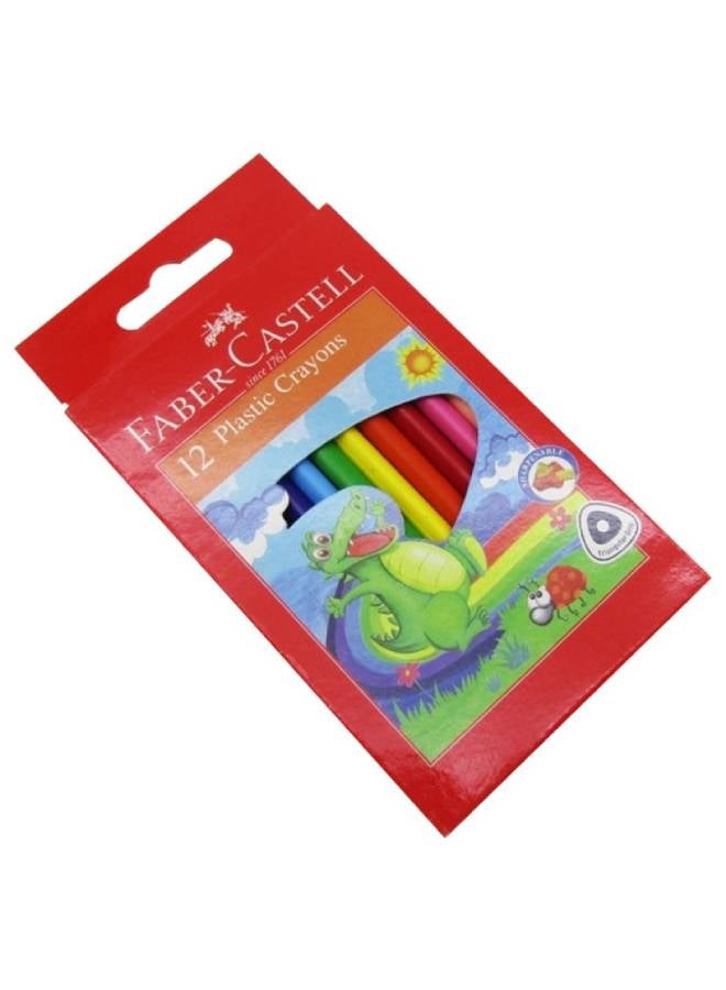 FABER-CASTELL - Pack Of 12 Grip Erasable Crayon Multicolour - Image 1