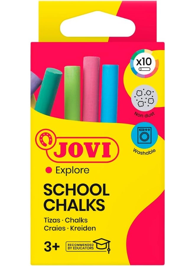 JOVI 10-Piece Class Color Chalk Set Multicolour  - Image 2