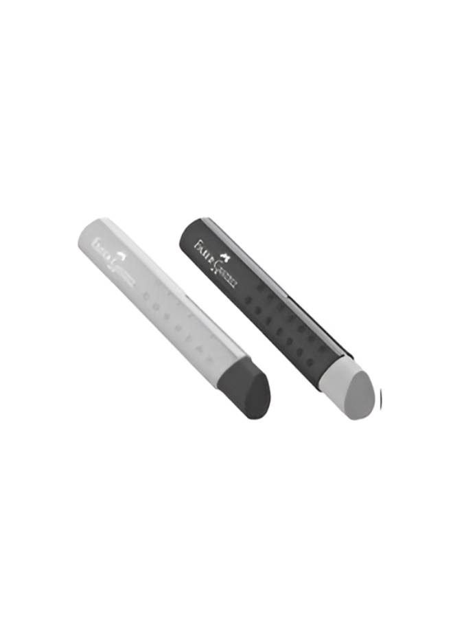 FABER-CASTELL - Eraser With Protective Sleeve 1 PCs - Assorted Colors White/Black - Image 1