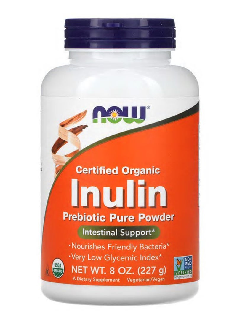 Now Foods Certified Organic Inulin Prebiotic Pure Powder 227 g  - Image 1