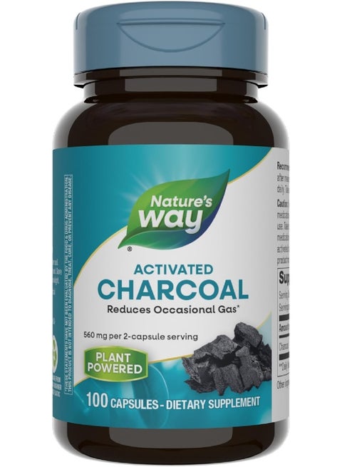 Charcoal Activated Dietary Supplement 100 Capsules