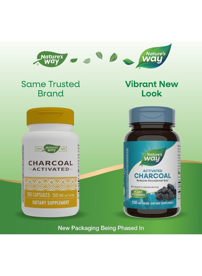 Charcoal Activated Dietary Supplement 100 Capsules