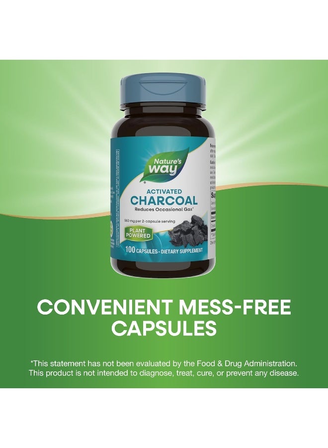 Charcoal Activated Dietary Supplement 100 Capsules