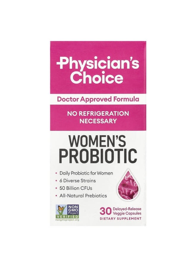 Physician's CHOICE Women's Probiotic, 50 Billion CFUs, 30 Veggie Capsules Packaging May Vary  - Image 1