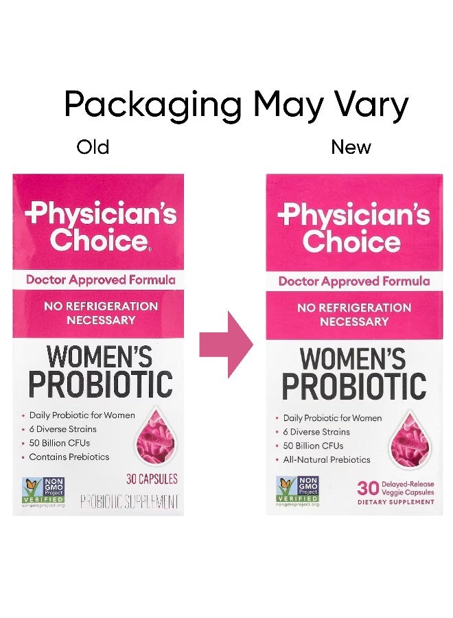 Physician's CHOICE Women's Probiotic, 50 Billion CFUs, 30 Veggie Capsules Packaging May Vary  - Image 2