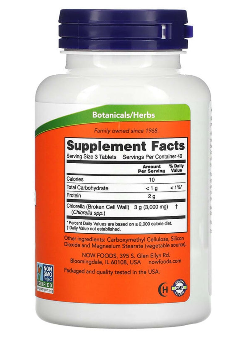 Now Foods - Chlorella Super Green 1000mg 120 Tablets - Image 1